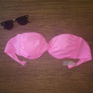 Victoria's Secret neon pink bandeau twist top